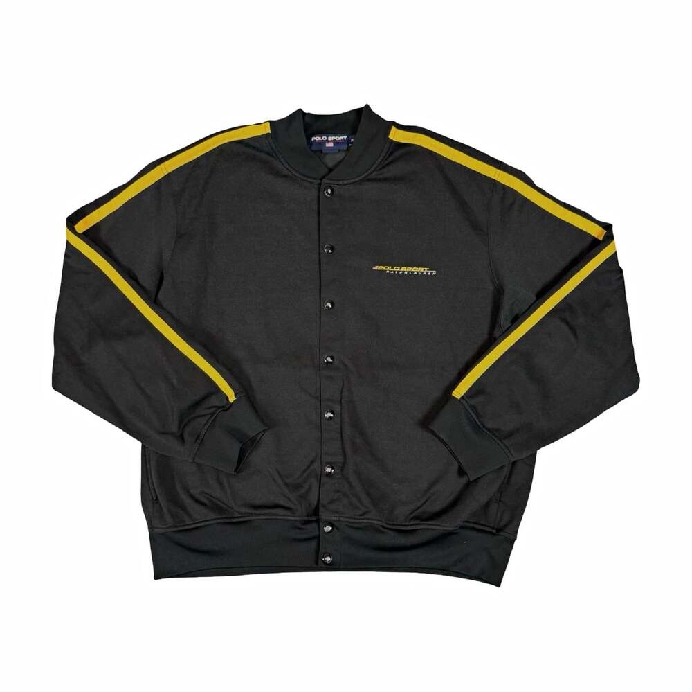 Polo Sport Ralph Lauren Men’s Race Track Jacket Snap-Front Striped Pockets XL